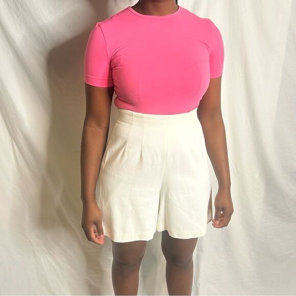 J. McLaughlin Vintage Cream White Dress Shorts - Picture 3 of 9